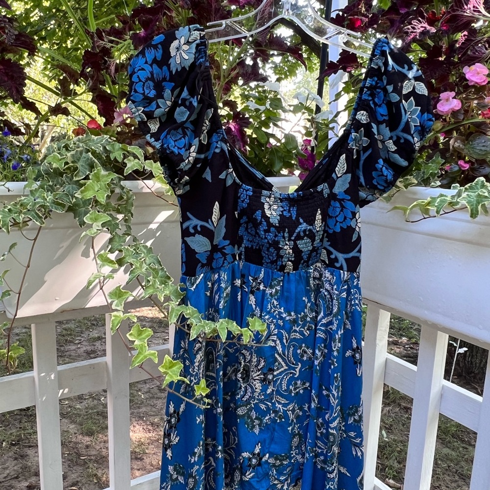🎩🗝️ NWT $78 Free People La Bamba Babydoll Top Black Combo - Picture 7 of 8